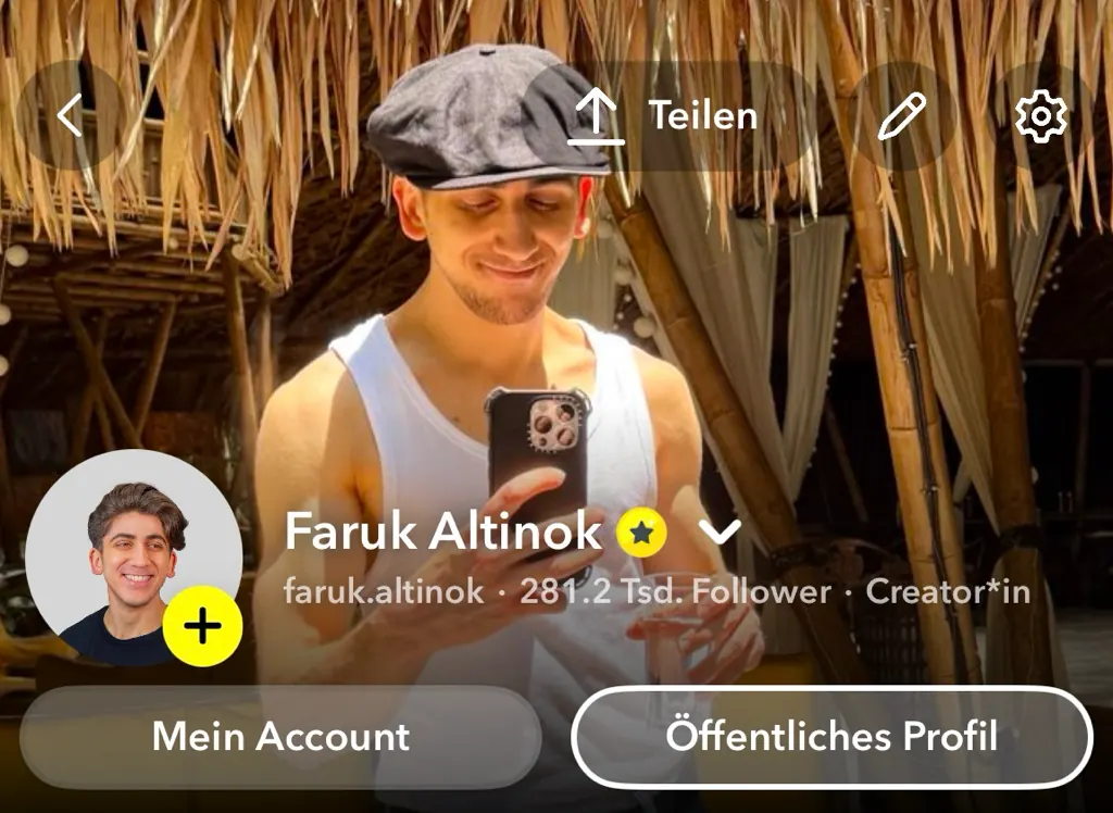 Snapchat-Profil Faruk Altinok mit 281,2 Tsd. Followern